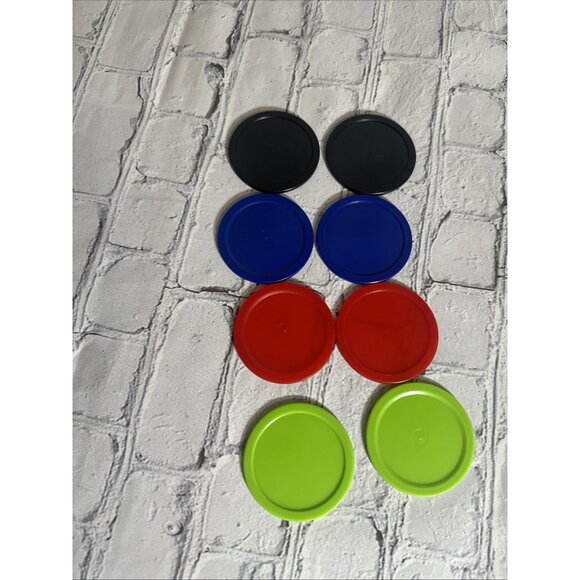8 Pcs Air Hockey Pucks, 2.5 Inch Air Hockey Puck Set for Air Hockey Table Green - Picture 1 of 6